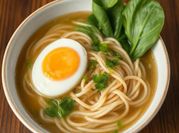 A picture of udon bok choy