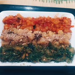 A picture of Tricolour Farali sabji.
