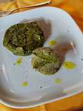 Polpette di ceci e simmenthal con contorno di fagioli piattoni
