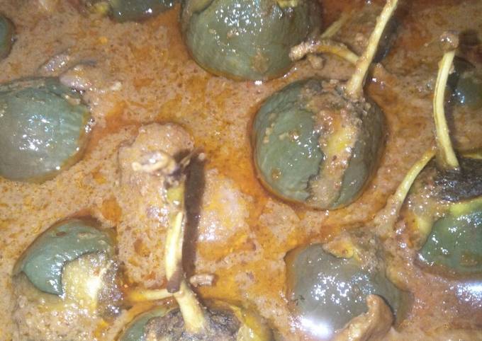 Ini dia! Bagaimana cara membuat Terong + hati ayam bumbu kacang ala dapur Q  sedap