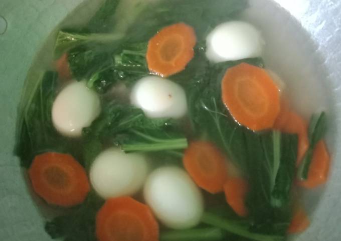 Resep Caa Sawi Telur Puyuh Oleh Momberly Cookpad