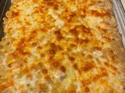 A picture of macaroni and cheese