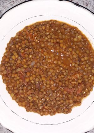 Una foto de Lentejas con tocino