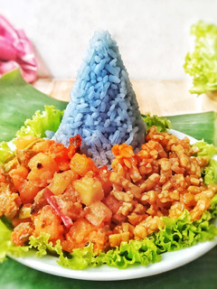 Foto resep Nasi uduk bunga telang