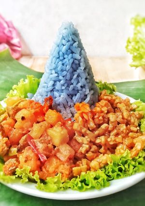 Foto resep Nasi uduk bunga telang