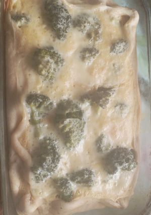 Una foto de Tarta de brócoli, cebolla y queso