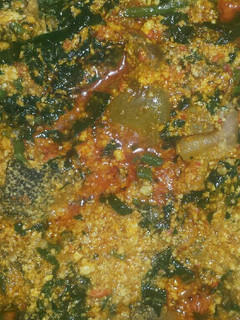 A picture of Peppery egusi soup.
