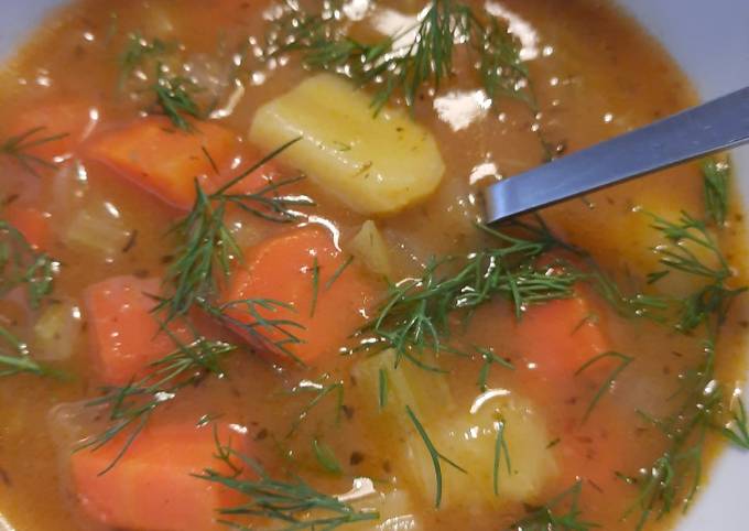 Steps to Prepare Quick Easy veggie soup