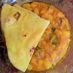 A picture of Patira and Irish soup.