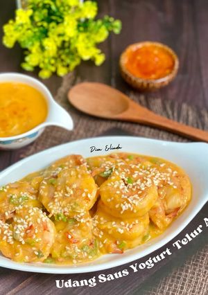 Foto resep Udang Saus Yogurt Telur Asin