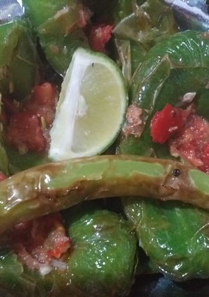 صورة لوصفة فلفل بالثوم والطماطم 😋