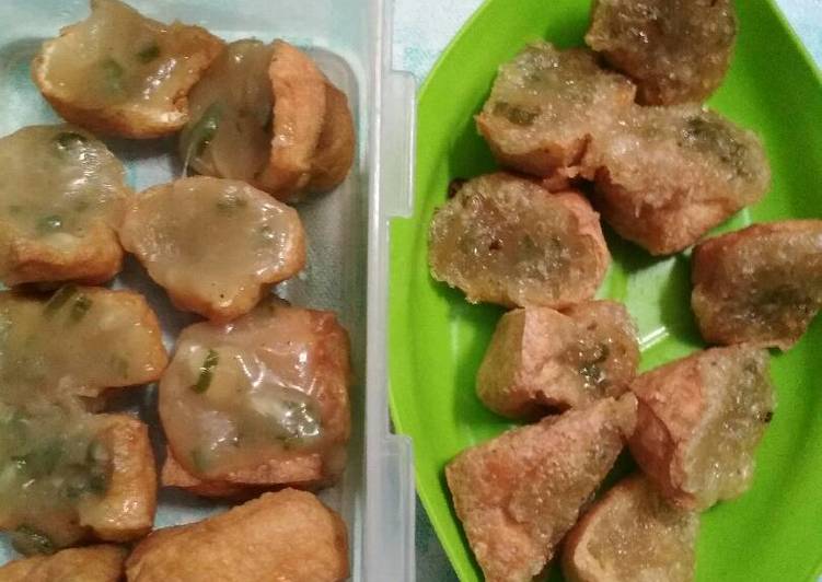 Cara Gampang Membuat Tahu aci kukus vs goreng sama enaknya yang Sempurna