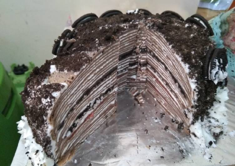 Resep Oreo Crepes Cake yang Lezat Sekali