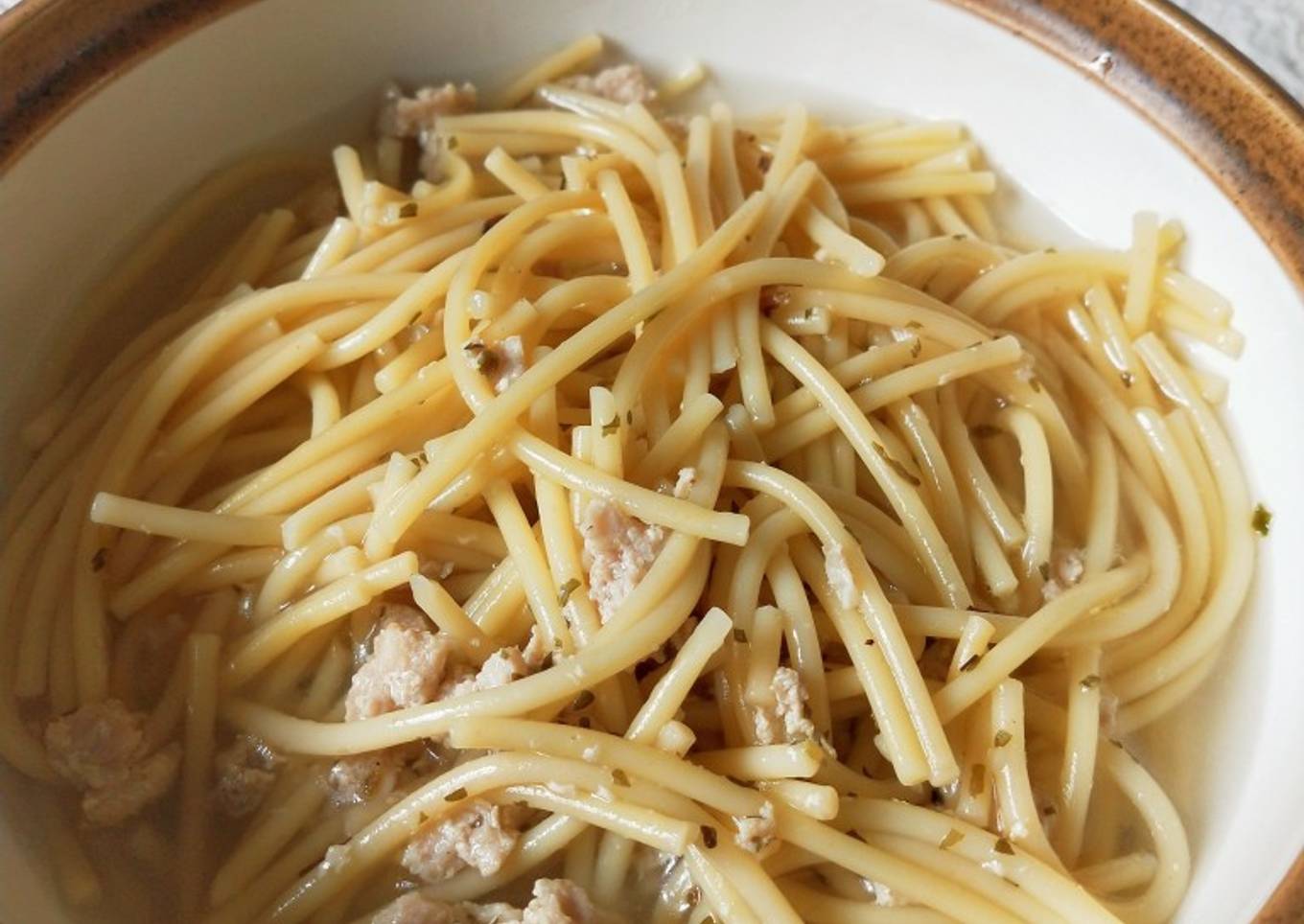 Spaghetti Chicken Soup, new favorite!