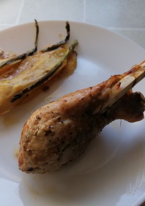 Una foto de Muslo de pavo al horno