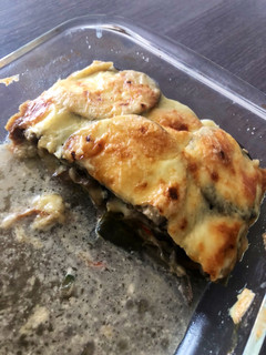 Una foto de Lasaña de zapallito y berenjenas