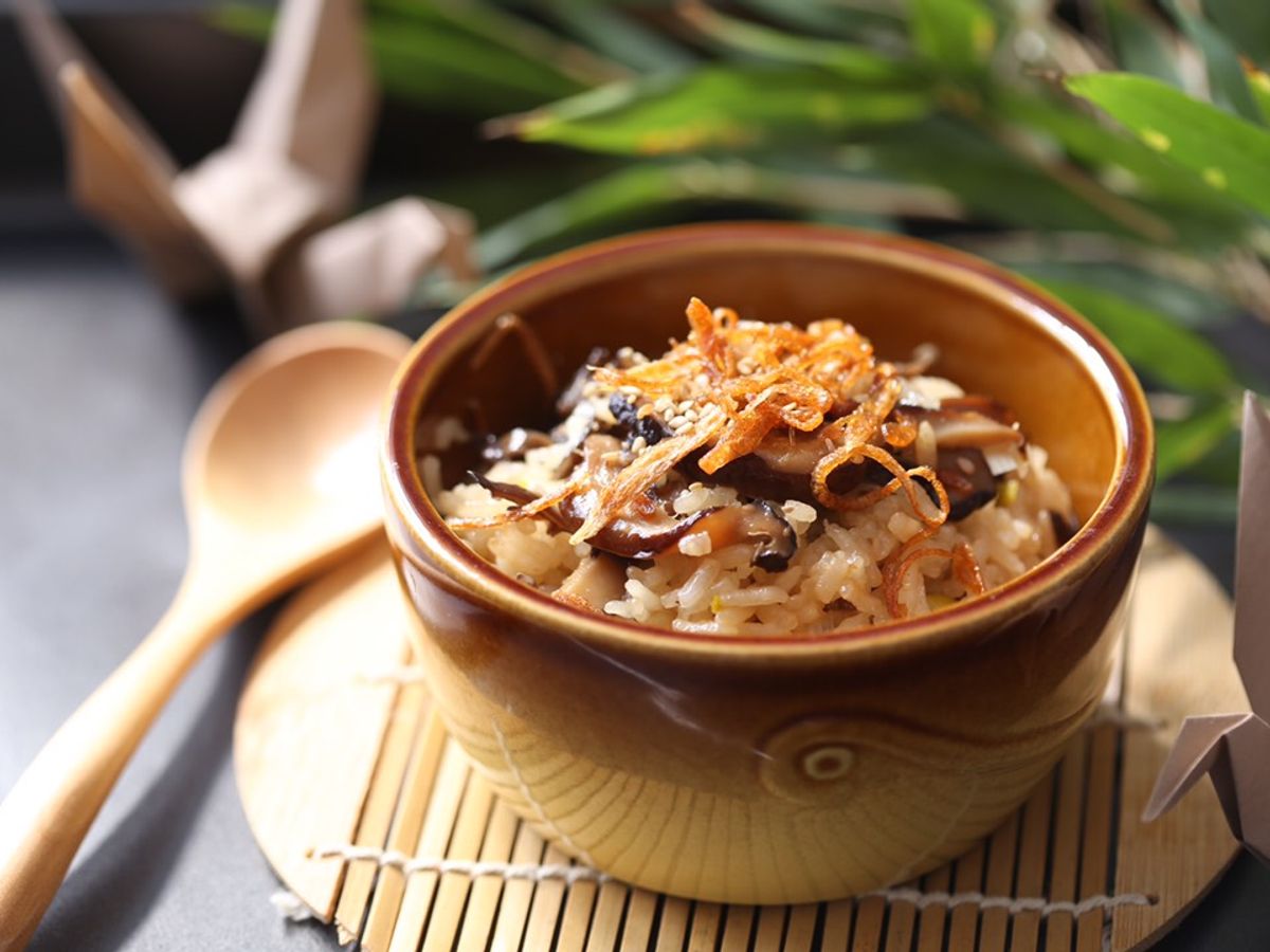 🌱 Xôi Nấm Nấu Chay (Vegan)