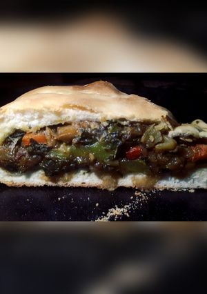 Una foto de Calzone de verduras