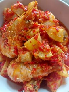 Foto resep 21. Balado Kentang Udang Pedas