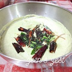 A picture of Fresh Coconut and Curry Leaves Chutney.