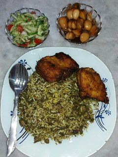 عکسی از دستور باقالی پلو با ماهی