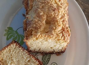 Una foto de Pan de naranja con crumble