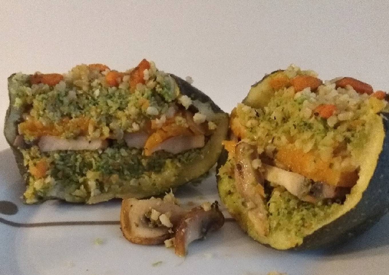 Calabacín relleno a capas