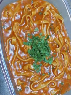 صورة لوصفة مكرونة فوتوشيني على طريقتي 😋😋😋