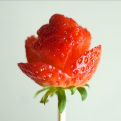 A picture of Let’s make a Strawberry Rose for White Day 🍓🌹.