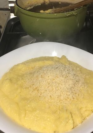 Una foto de Cocina express: Polenta con queso azul