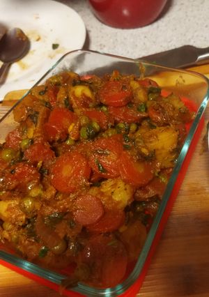 A picture of Mixed vegetable sabzi.