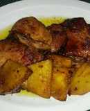 Chuletas con piña