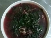 Hình ảnh của canh rau dền đỏ thịt bò