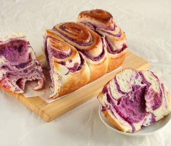 Unique Cuisine Purple Sweet Potato Bread Delicious Simple