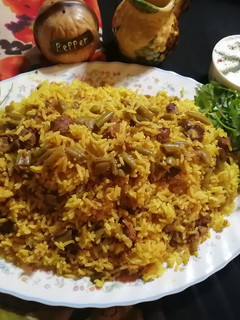 عکسی از دستور لوبیا پلو با گوشت