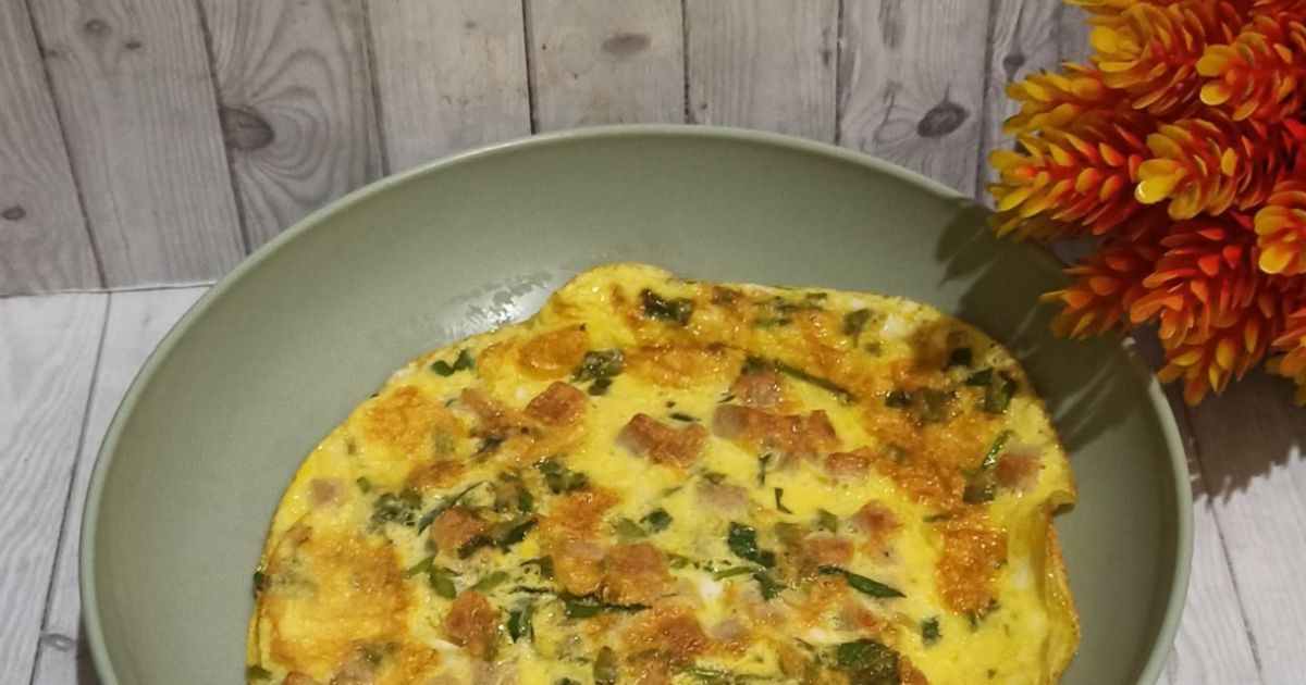 Dadar kangkung sosis