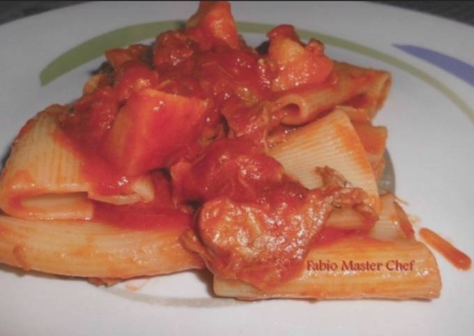 Ricetta Paccheri Con Vitello Patate E Concentrato Di Pomodoro Di Fabio