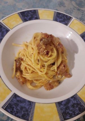 A picture of Spaghetti alla Carbonara.