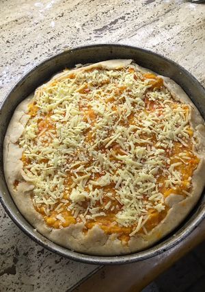 Una foto de Tarta de calabacín y queso