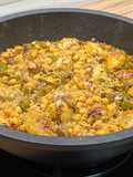 Arroz con pollo y garbanzos