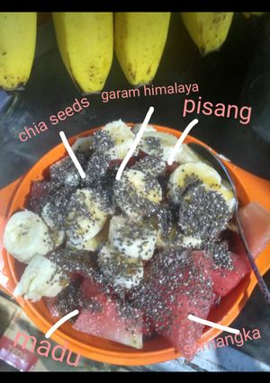 Foto resep Semangka Pisang siram Madu