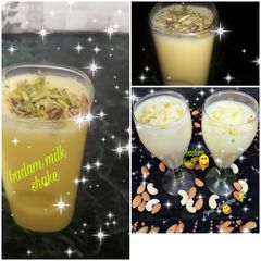 A picture of Badam milk Shake.