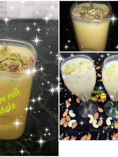 A picture of Badam milk Shake.
