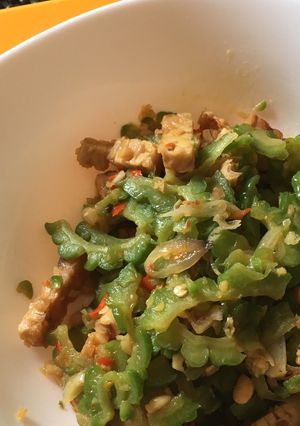 Foto resep Oseng pare tempe