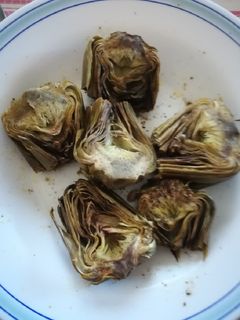 Una foto de Alcachofas al microondas. "Apto para diabéticos"