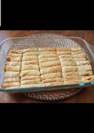 A picture of Tahina Walnut Baklava.