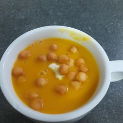 A picture of Pumpkin and carrot soup.