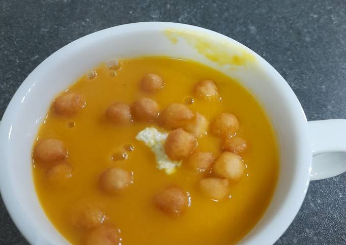 Easiest Way to Make Super Quick Homemade Pumpkin and carrot soup
