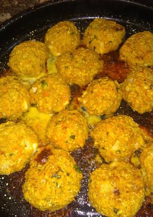 Una foto de Albóndigas de avena, zanahoria y pollo