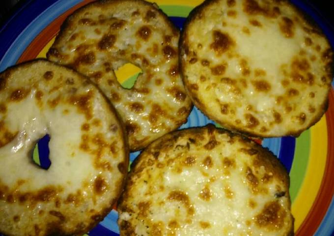 Recipe of Homemade Onion Bagel w Garlic &amp; Provolone